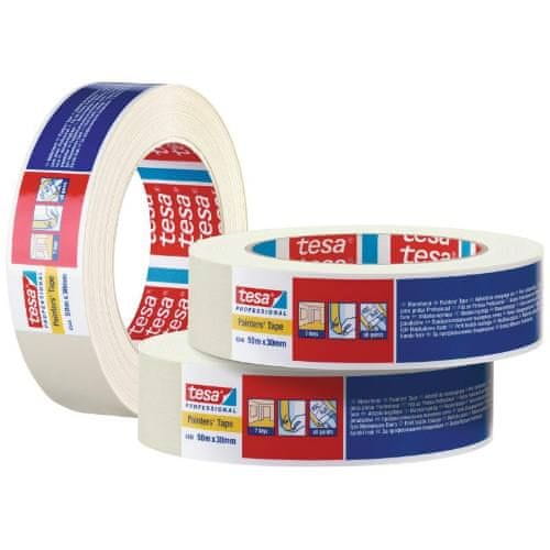 Tesa Maskirni trak, odstranljiv v 7 dneh, 50 m x 50 mm, rumen, 4348 Professional