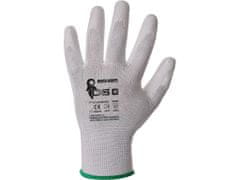 Mix zaščitna oprema PU mehanske delovne rokavice 12 parov, bela, 8