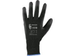 Mix zaščitna oprema PU mehanske delovne rokavice 12 parov, črna, 10