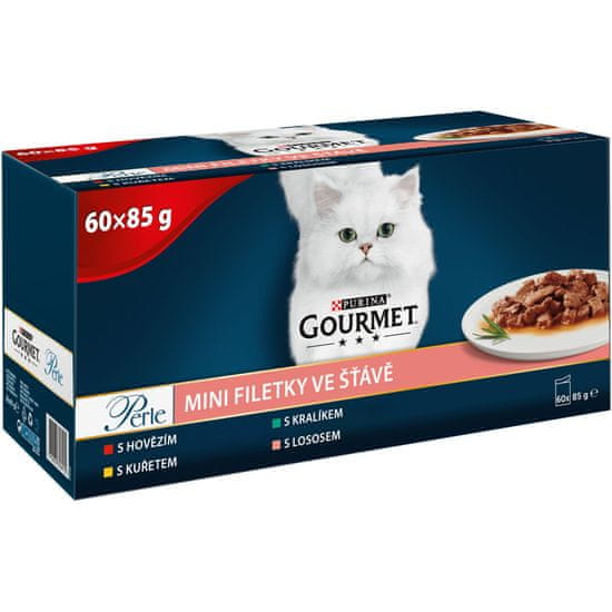 Gourmet Perle Multipackmini file v soku, 60 x 85 g