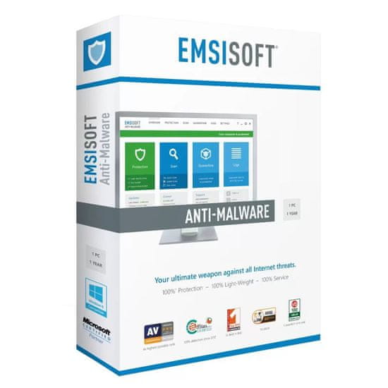 Emsisoft Anti-Malware Home, 5 PC, 1 leto, ESD licenca (kartica)