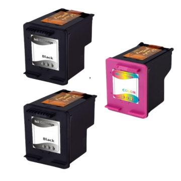TiskajPoceni Kompatibilne kartuše HP 302XL komplet 2x Black in 1x Color XL za DeskJet 1110, 2130, 2132, 2134, 3630, 3632-3634 OfficeJet 3830, 4650-4652, 4654 Envy 4520, 4522-4524