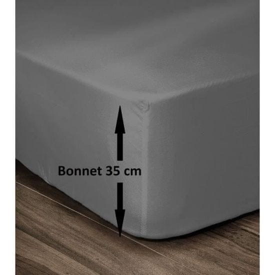shumee BEAUTIFUL HOME Rjuha 100% bombaž 160x200 cm - Kapa 35 cm - Temno siva