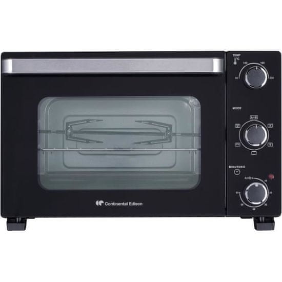 shumee CONTINENTAL EDISON CEMF28B2 - Električna mini pečica 28L črna - 1500W - Rotisserie, Naravna konvekcija
