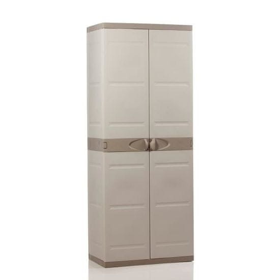 shumee TITANIUM PLASTIKEN Omara z 2 vrati s policami in omaro Š 70 x G. 44 x H 176 cm lila in taupe TITANIUM Notranja/zunanja serija