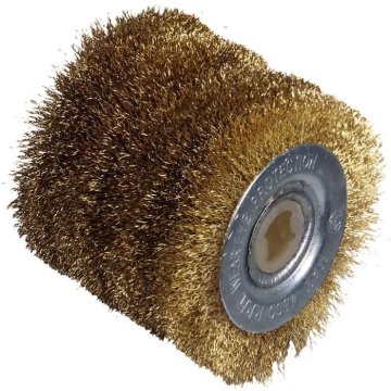 shumee Velika žična krtača - medeninasta žica 0,3 mm - Ø60 mm - L60 mm
