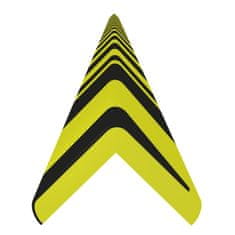 Vidaxl Kotna zaščita rumena in črna 4,5x4,5x104 cm PU