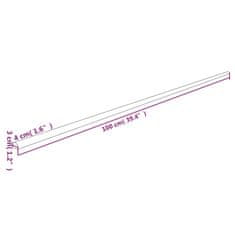 Vidaxl Kotna zaščita rumena in črna 4x3x100 cm PU