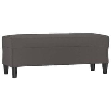 Vidaxl Klop siva 100x35x41 cm umetno usnje