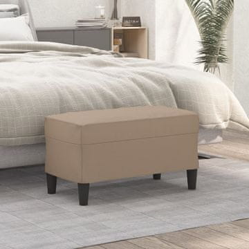 Vidaxl vidaXL Klop, Cappuccino, 70x35x41 cm, oblazinjena z umetnim usnjem