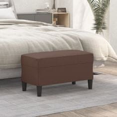 Vidaxl Klop rjava 70x35x41 cm umetno usnje