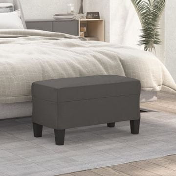 Vidaxl vidaXL Klop, siva, 70x35x41 cm, oblazinjena z umetnim usnjem