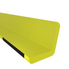 Vidaxl Kotna zaščita 2 kosa rumena in črna 4,5x4,5x104 cm PU