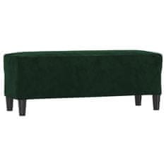 Vidaxl vidaXL Klop temno zelene barve 100x35x41 cm oblazinjena z žametom
