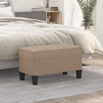 Vidaxl vidaXL Klop, Cappuccino, 70x35x41 cm, oblazinjena z umetnim usnjem