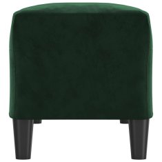 Vidaxl vidaXL Klop temno zelene barve 100x35x41 cm oblazinjena z žametom