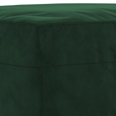 Vidaxl vidaXL Klop temno zelene barve 100x35x41 cm oblazinjena z žametom