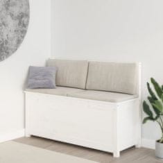 Vidaxl Klop bela 110x41x76,5 cm trdna borovina