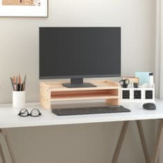 Vidaxl Stojalo za zaslon 50x24x16 cm trdna borovina
