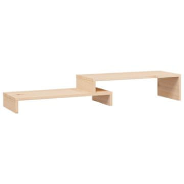 Vidaxl Stojalo za zaslon (52-101)x22x14cm trdna borovina