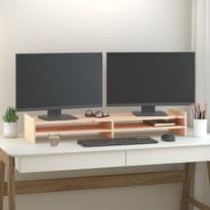 Vidaxl Stojalo za zaslon 100x27x15 cm trdna borovina
