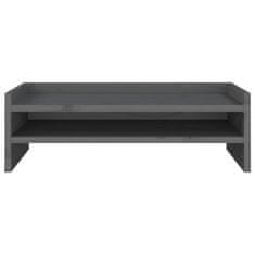 Vidaxl Stojalo za zaslon sivo 50x24x16 cm trdna borovina