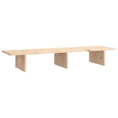 Vidaxl Stojalo za zaslon 100x27x15 cm trdna borovina