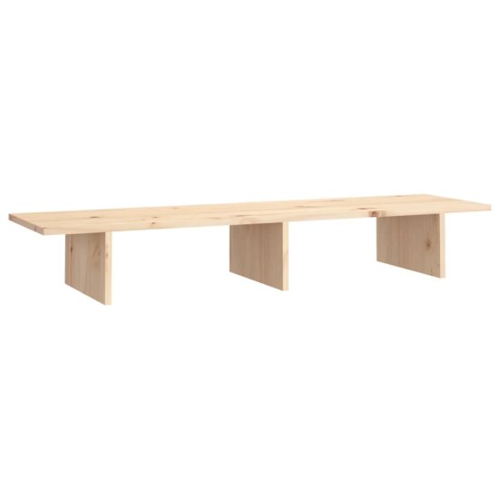 Vidaxl Stojalo za zaslon 100x27x15 cm trdna borovina