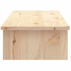 Vidaxl Stojalo za zaslon 100x27x15 cm trdna borovina