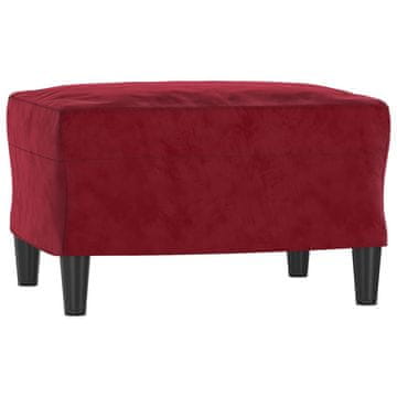Vidaxl Stolček za noge vinsko rdeč 60x50x41 cm žamet