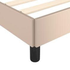 Vidaxl Posteljni okvir z vzglavjem brez vzmetnice kapučino 90x200 cm
