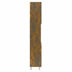 Vidaxl Kopalniška omarica dimljeni hrast 30x30x179 cm inženirski les