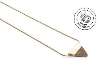 BeWooden ženske ogrlica z lesenim detajlom iz vinskega soda White Wine Gold Necklace univerzalna