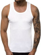 Ozonee Moška majica brez rokavov piskajoče dihanje bela XXL