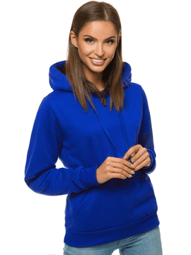 Ozonee Ženski pulover s kapuco Claro kobalt