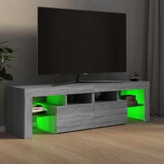 Vidaxl TV omarica z LED lučkami siva sonoma 140x36,5x40 cm
