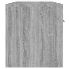 Vidaxl TV omarica z LED lučkami siva sonoma 140x36,5x40 cm