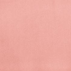 Vidaxl Vzmetnica z žepkasto vzmetjo roza 160x200x20 cm žamet
