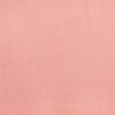 Vidaxl Vzmetnica z žepkasto vzmetjo roza 140x190x20 cm žamet