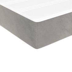 shumee Box spring postelja z vzmetnico svetlo siva 80x200 cm žamet