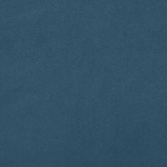 shumee Vzmetnica z žepkasto vzmetjo temno modra 100x200x20 cm žamet
