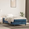 vidaXL Vzmetnica z žepkastimi vzmetmi temno modra 90x220x20 cm žamet