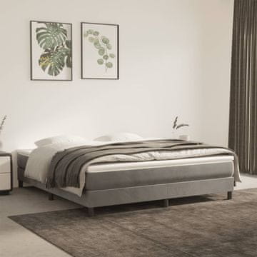 Vidaxl vidaXL Vzmetnica z žepkastimi vzmetmi svetlo siva 160x200x20 cm žamet