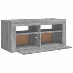Vidaxl TV omarica z LED lučkami siva sonoma 90x35x40 cm