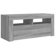 Vidaxl TV omarica z LED lučkami siva sonoma 90x35x40 cm