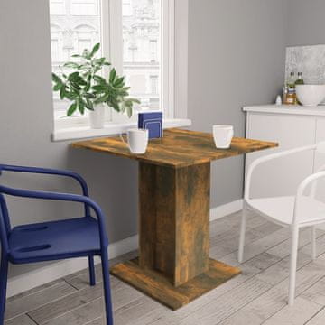 Vidaxl vidaXL Jedilna miza iz dimljenega hrasta 80x80x75 cm