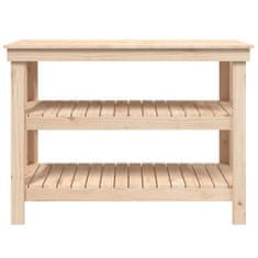 Vidaxl Delovna miza 110,5x50x80 cm trdna borovina
