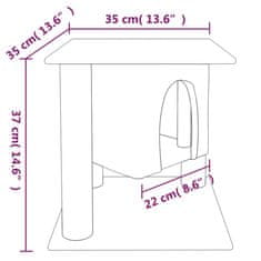 Vidaxl Mačje drevo s praskalniki iz sisala krem 37 cm