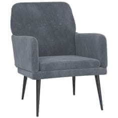 Vidaxl Fotelj temno siv 62x79x79 cm žamet