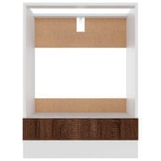Vidaxl Omarica za pečico rjav hrast 60x46x81,5 cm inženirski les